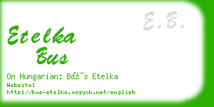 etelka bus business card